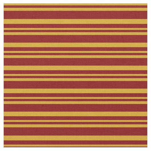 Goldenrode en maroon Lines/Stripes Pattern Stof (Close Up)