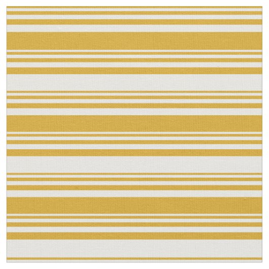 Goldenrode en White Stripes Pattern Stof (Close Up)