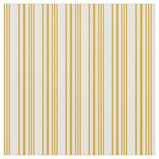 Goldenrode en wit gekleurd Striped/Lined Pattern Stof (Close Up)