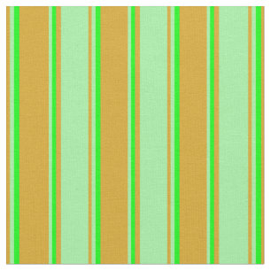 Goldenrode, groen en Limoen Patroon Stof