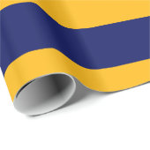 Goldenrode, Navy Blue XL Stripes Pattern V Cadeaupapier (Rol Hoek)
