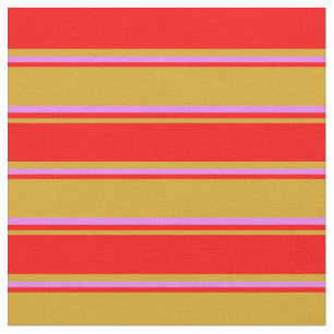Goldenrode, rood en violet gekleurd patroon stof