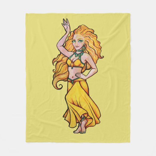 Goldens Belly Dancer                               Fleece Deken (Voorkant)