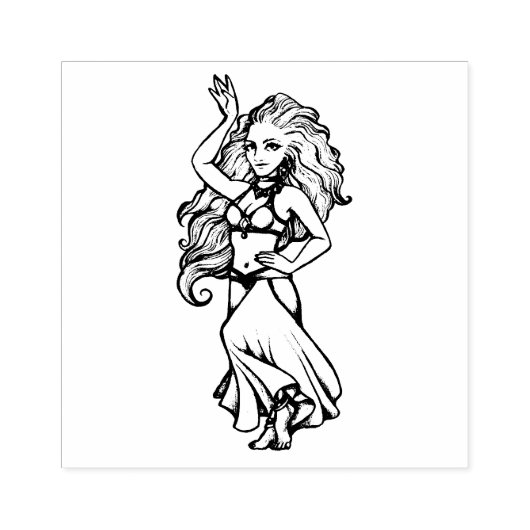 Goldens Belly Dancer Rubberstempel (Afrduk)