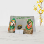 Goldens met Goud voor St. Patrick Dag Kaart (Gele Bloem)
