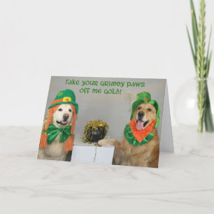 Goldens met Goud voor St. Patrick Dag Kaart