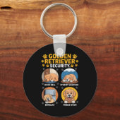 Goldens Tee Golden Retriever Security Funny  Sleutelhanger (Voorkant)
