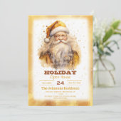 GoldenSanta Claus Waterverf Kaart (Staand voorkant)
