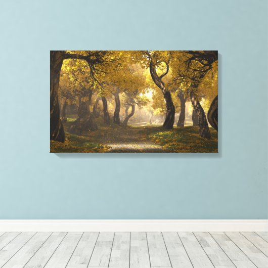 Goldenwalk Canvas Print (Insitu (Houten vloer))