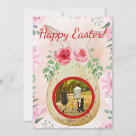 Golder Easter egg with photo Kaart