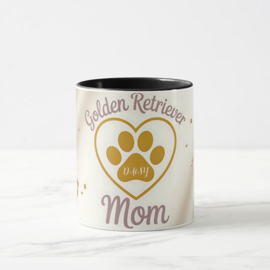Golder Retriever Mom Custom Coffee Mug Mok (Midden)