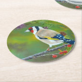 Goldern Finch Coaster Ronde Kartonnen Onderzetter (Gebogen)