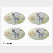 Goldesel Ovale Sticker (Vel)