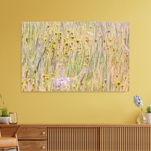 Goldfield en gras canvas afdruk (Insitu (Woonkamer))