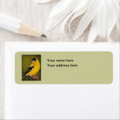 Goldfinch Bird Art Address Label (Insitu)