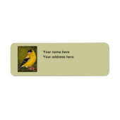 Goldfinch Bird Art Address Label (Voorkant)
