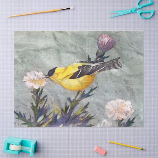 Goldfinch Bird Decoupage Tissue Paper Tissuepapier (Craft)