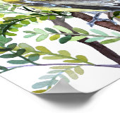 Goldfinch Bird in Desert Waterverf Art Poster (Hoek)