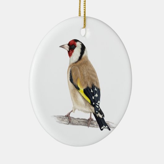 Goldfinch Bird Keramisch Ornament (Rechts)