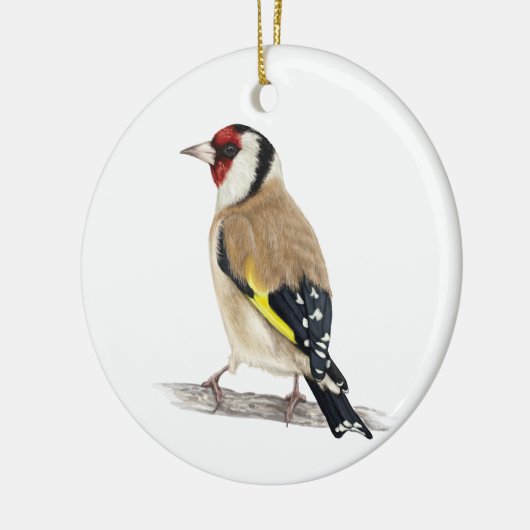 Goldfinch Bird Keramisch Ornament (Links)
