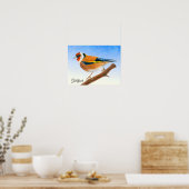 Goldfinch Bird Waterverf Painting Poster (Keuken)