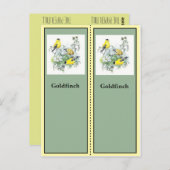 Goldfinch Birding Bladwijzer Briefkaart (Voorkant / Achterkant)