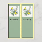 Goldfinch Birding Bladwijzer Briefkaart (Voorkant)