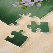 Goldfinch Birds & Apple Blossom Flowers Legpuzzel (Zijkant)