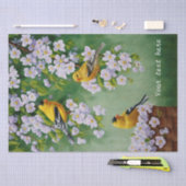 Goldfinch Birds & Apple Blossom Flowers Tissuepapier (Craft)