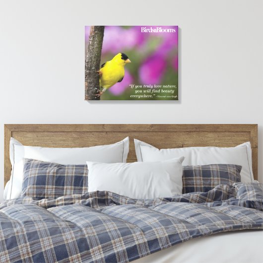 Goldfinch Canvas Afdruk (Insitu (Slaapkamer))