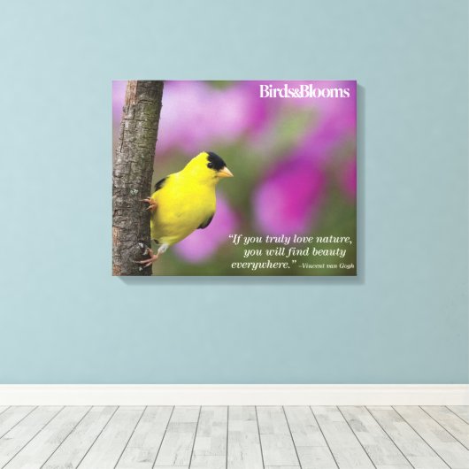 Goldfinch Canvas Afdruk (Insitu (Houten vloer))