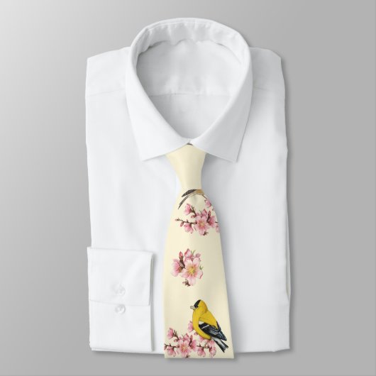 Goldfinch Cherry Blossom Stropdas (Gebonden)