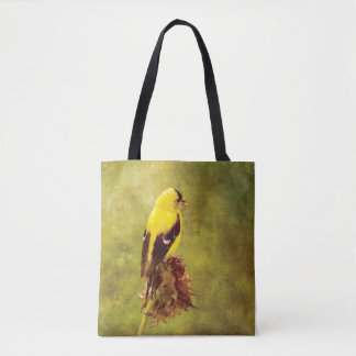 Goldfinch Designer All-Over-Print Handbag Tote Bag