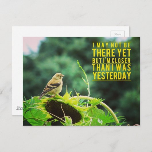 Goldfinch dichter dan ik gisteren was briefkaart (Voorkant / Achterkant)