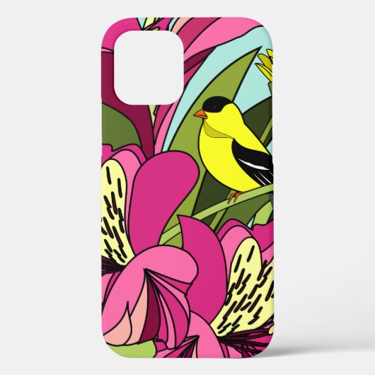 Goldfinch en Bloemen Case-Mate iPhone Case (Achterkant)