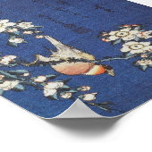 Goldfinch en Cherry Tree, c.1834, door Katsushika  Poster (Hoek)