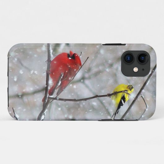 Goldfinch en kardinaal Case-Mate iPhone case (Achterkant (horizontaal))