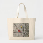 Goldfinch en kardinaal grote tote bag (Voorkant)