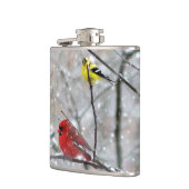 Goldfinch en kardinaal heupfles (Links)