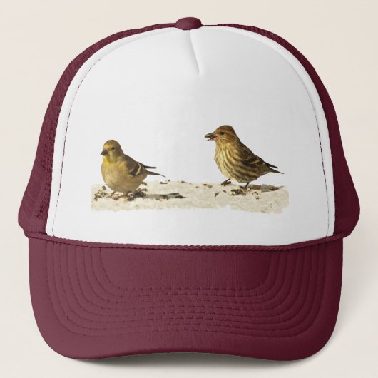 Goldfinch en Pine Siskin Trucker Pet (Voorkant)