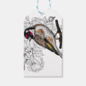 Goldfinch en rozen cadeaulabel (Voorkant)