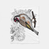 Goldfinch en rozen fleece deken (Voorkant)