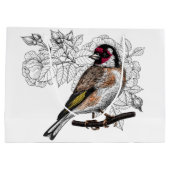Goldfinch en rozen groot cadeauzakje (Achterkant)