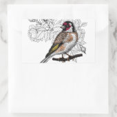 Goldfinch en rozen rechthoekige sticker (Tas)