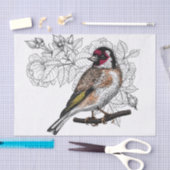 Goldfinch en rozen tissuepapier (Craft)
