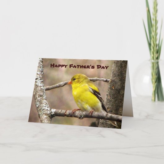 Goldfinch Fathers Day Kaart (Voorkant)