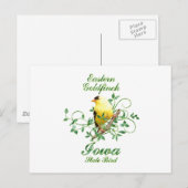 Goldfinch Iowa State Bird Briefkaart (Voorkant / Achterkant)