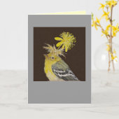 Goldfinch-kaart (Mitzy) Kaart (Gele Bloem)