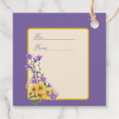 Goldfinch lente tuin bruiloft crème horizontaal bedankjes labels (Achterkant)