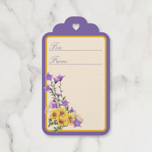 Goldfinch lente tuin bruiloft crème horizontaal cadeaulabels (Achterkant)